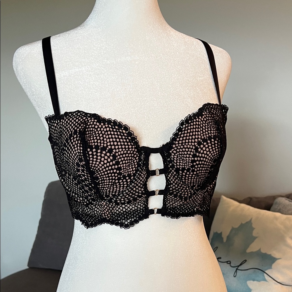 Adore Me Elegant Black Lace Bralette